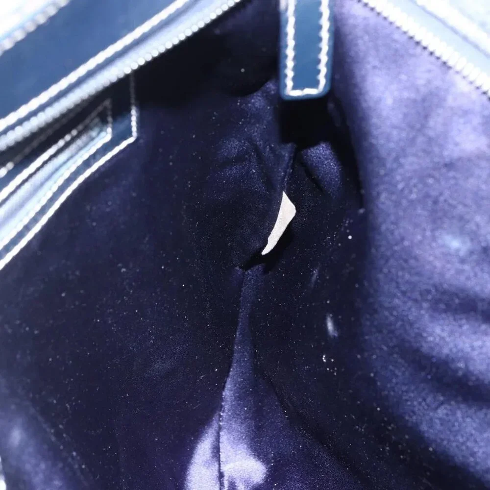 FENDI Zucchino Canvas Tote Bag Navy Auth SW1721 - Picture 11 of 16